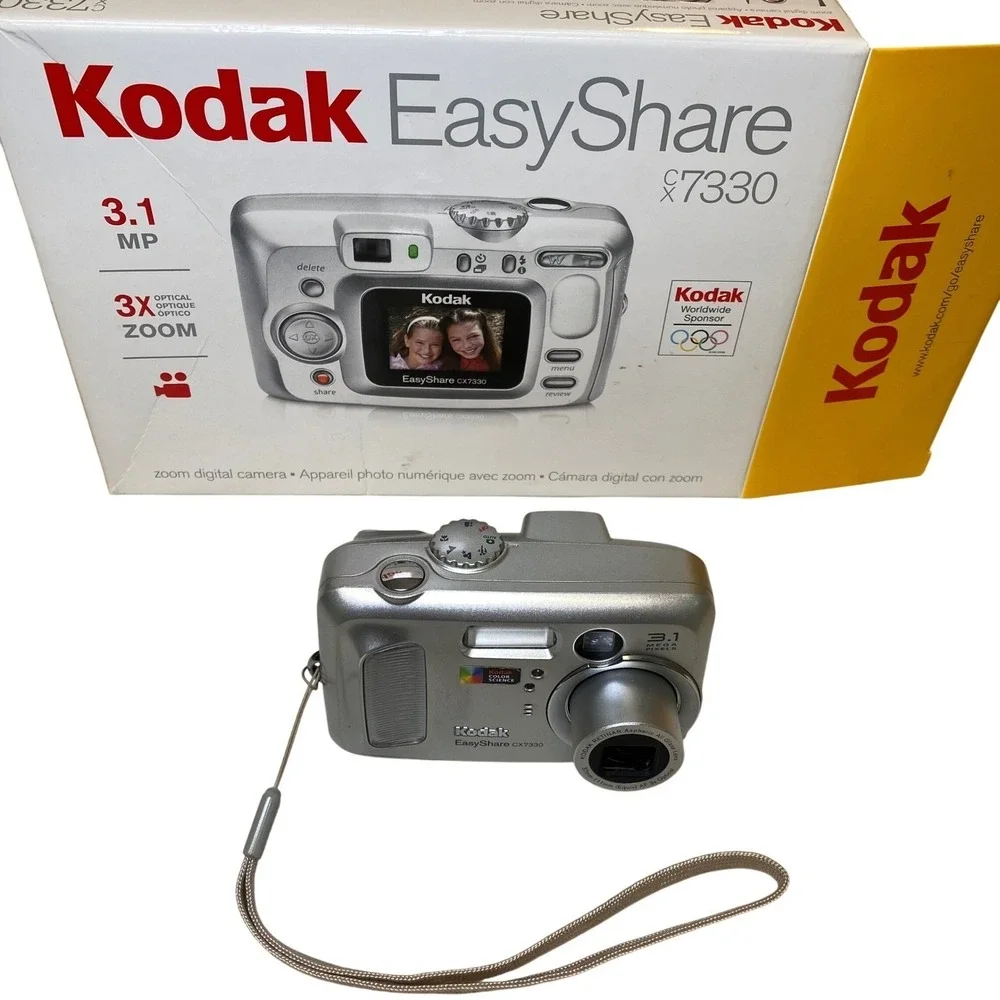 Kodak EasyShare CX7330 3.1MP Digital Camera Tested Works Box Case Cable